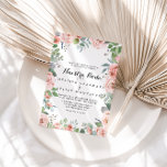Invitación Verano Brisa Floral Nuestra Boda Boda<br><div class="desc">Esta invitación a nuestra boda floral de brisa de verano es perfecta para un boda rústico. El diseño se compone de flores rosas color agua pintadas a mano,  rosa,  con un toque de color rosa,  rubor y verde follaje.</div>