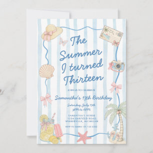 Invitación Verano Caprichoso Cuando Cumplí Trece Cumpleaños 1