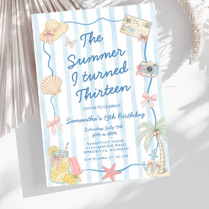 Invitación Verano Caprichoso Cuando Cumplí Trece Cumpleaños 1