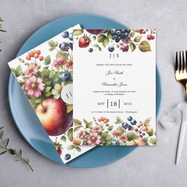 Invitación verano colorido en el jardín (Subido por el creador)