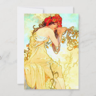 Invitación Verano de Art Nouveau de Alphonse Mucha