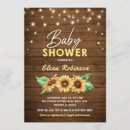 Invitación Verano de otoño de la madera rusa del Baby Shower 