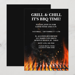 Invitación Verano de parrilladas de Cocina de Barbacoa