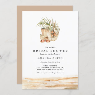 Invitación Verano de playa Desierto tropical Boho Ducha de no