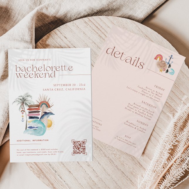 Invitación Verano del Boho Retro | Bachelorette Weekend (Subido por el creador)