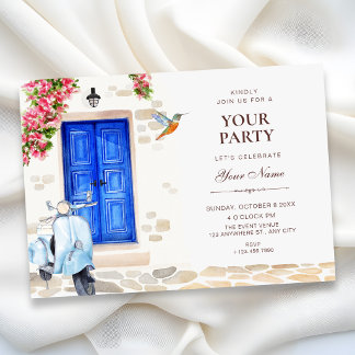 Invitación Verano dibujado a mano