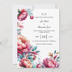Invitación verano floral y colorido