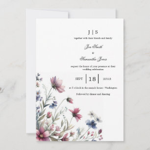 Invitación verano floral y colorido
