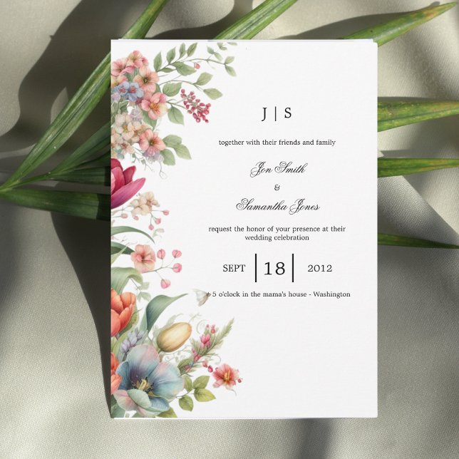 Invitación verano floral y colorido (Subido por el creador)