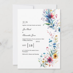 Invitación verano floral y colorido