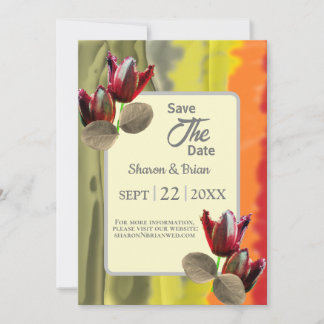 Invitación Verano Jardín Floral Tulip Guardar la fecha