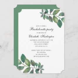 Invitación Verano jardín verde. Fiesta de soltería de Woodlan