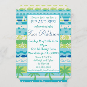 Invitación Verano Lovin Nautical Baby Sip
