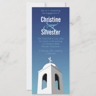 Invitación Verano mediterráneo, compromiso 4x9.25