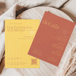 Invitación Verano mínimo moderno | Bachelorette Weekend