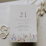 Invitación Verano Multicolor Flor silvestre Fiesta de cumplea<br><div class="desc">Esta invitación de verano multicolor a fiesta de cumpleaños 21 es perfecta para un evento moderno. El diseño se compone de acuarelas rosas,  ruidosas,  violetas,  rojas,  borgoñas,  amarillas,  blancas y mariposas con una vegetación bien integrada en elegantes ramos florales.</div>