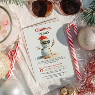 Invitación Verano Navidades divertidos en los lentes de sol d