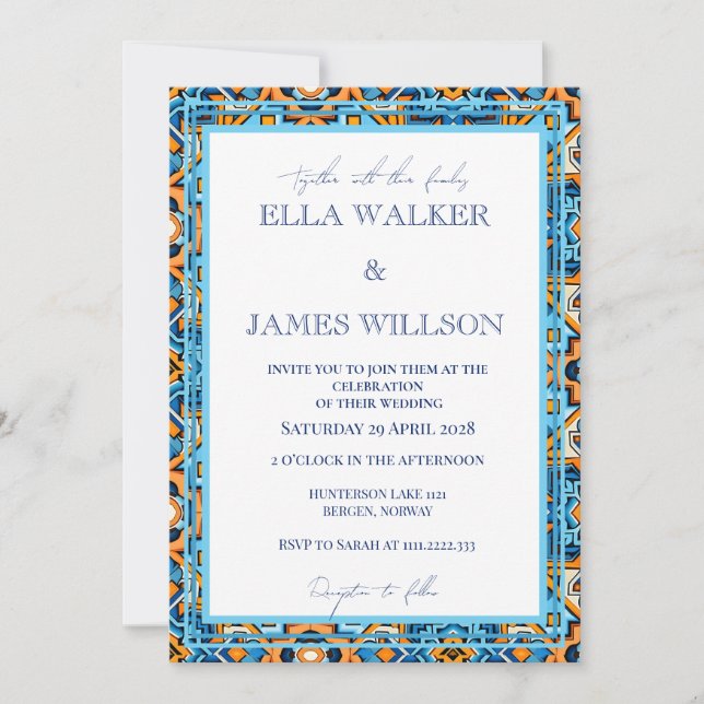 Invitación Verano Psicodélico Chic (Anverso)