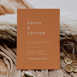 Invitación Verano retro | Naranja Boda Casual