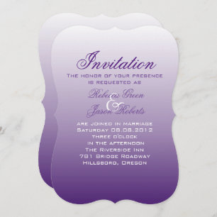 Invitación verano romántico moderno lilac boda púrpura oscuro