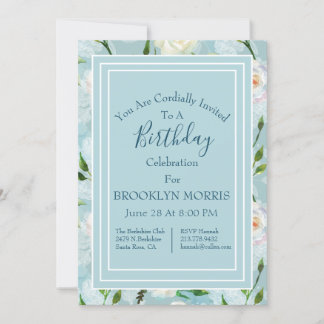 Invitación Verano Rubor Floral Blooms Cumpleaños