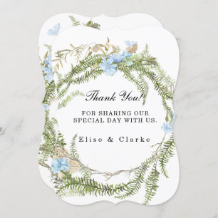 Invitación Verano Rústico Fern Wreath Boda Gracias Cartas