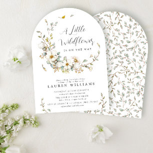 Invitación Verano Rústico Pequeño Chica de Flores Silvestres 
