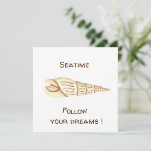 Invitación Verano Sigue tus sueños Concha Romántico Lindo