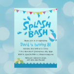 Invitación Verano Splash Pool Fiestas Niños Cumpleaños<br><div class="desc">Invitaciones de cumpleaños de los Fiestas de la piscina en verano.</div>