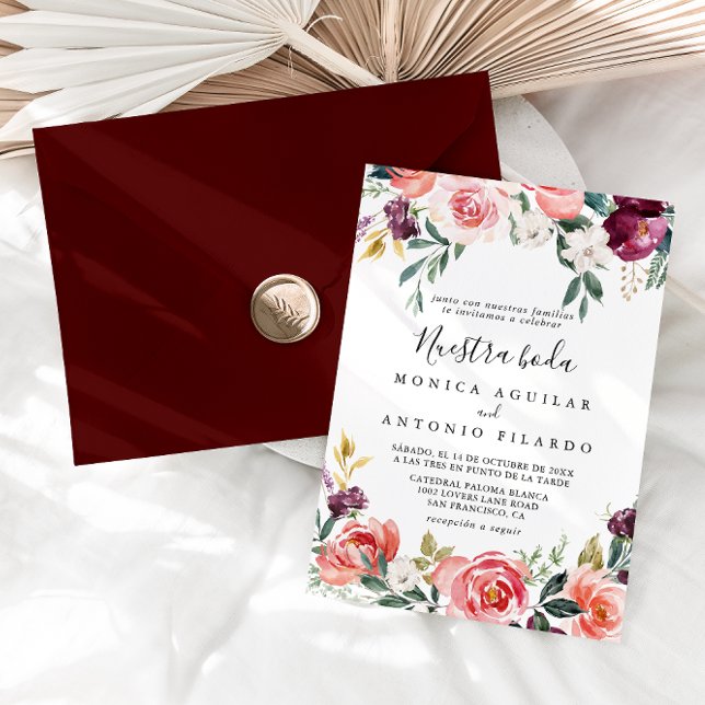 Invitación Verano tropical colorido Nuestra Boda Boda (Subido por el creador)