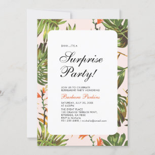 Invitación Verano Tropical   Fiesta de Jubilación Sorpresa Mo