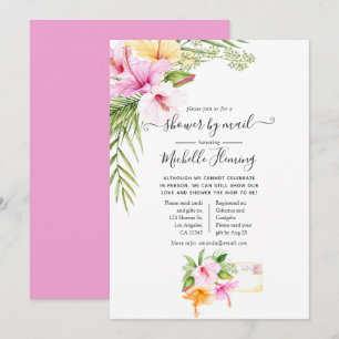 Invitación Verano tropical Floral Baby Shower por correo