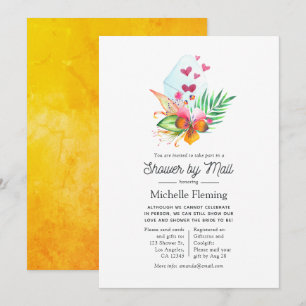 Invitación Verano tropical Floral Bridal Shower por correo