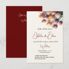 Invitación Verano tulipano y moderno primavera