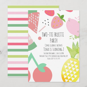 Invitación Verano Tutti Fruitti Tropical Frutas Enormes
