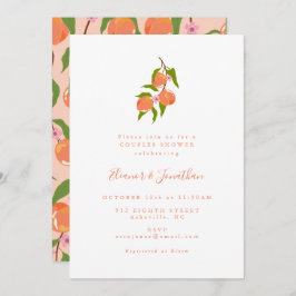 Invitación Verano Vintage Fruit Boho Parejas Ducha