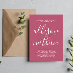 Invitación Verdadera sencillez 1 Boda mínimo de script de mor<br><div class="desc">¡Esta sencilla y preciosa invitación a la boda es perfecta para los minimalistas de todos nosotros! Por favor,  contáctame si quieres ayudar a personalizar la parte de texto de esta invitación a la boda.</div>