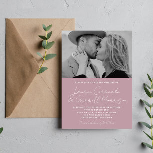 Invitación Verdadera sencillez 3 Boda de fotografía de época 