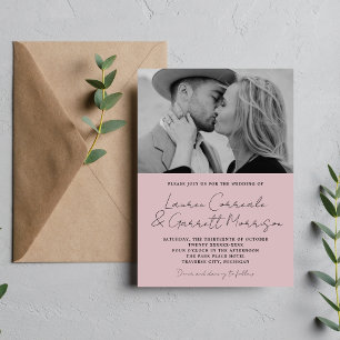 Invitación Verdadera sencillez 3 Boda moderno de fotografía c