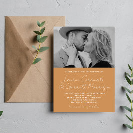 Invitación Verdadera sencillez 3 Boda moderno de fotografía d