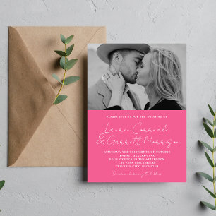 Invitación Verdadera sencillez 3 Boda moderno de fotografía d