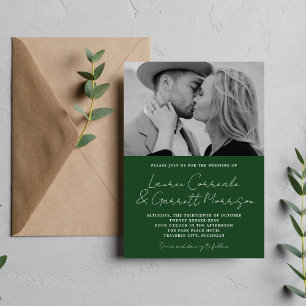Invitación Verdadera sencillez 3 Boda moderno de fotografía E
