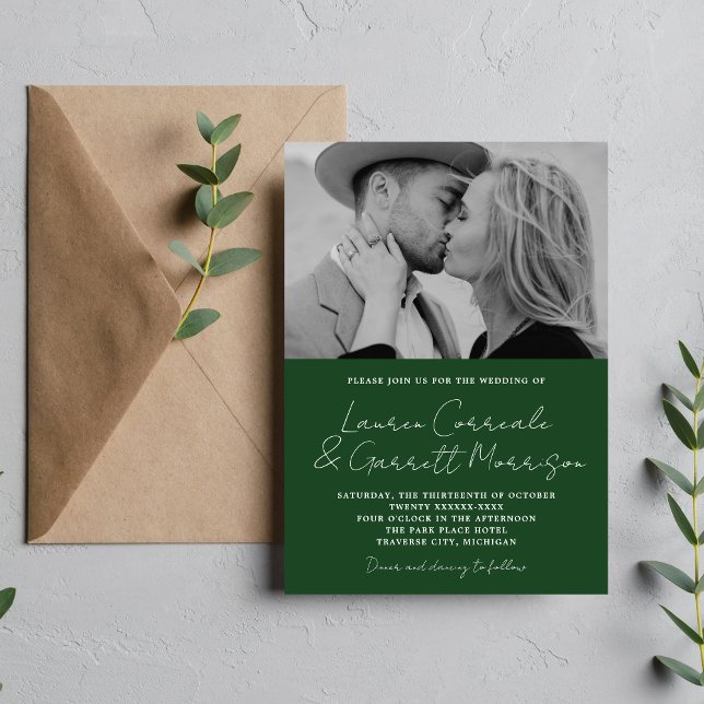 Invitación Verdadera sencillez 3 Boda moderno de fotografía E (Subido por el creador)