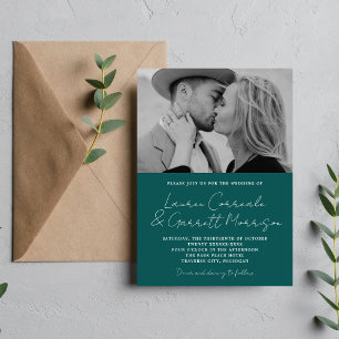 Invitación Verdadera sencillez 3 Boda moderno de fotografía p