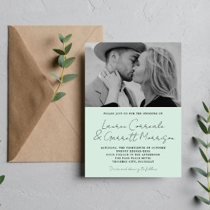 Invitación Verdadera sencillez 3 Boda moderno de fotografía v