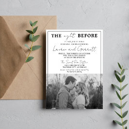 Invitación Verdadera sencillez 3 Cena de ensayo en blanco y n