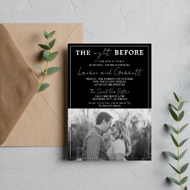 Invitación Verdadera sencillez 3 Cena de ensayo en blanco y n