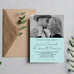 Invitación Verdadera sencillez 3 moderno Boda de fotografía d