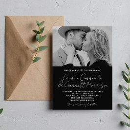 Invitación Verdadera sencillez 3 moderno Boda de fotografías 