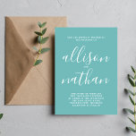 Invitación Verdadera simplicidad 1 Boda Minimalista caribeño<br><div class="desc">¡Esta sencilla y preciosa invitación a la boda es perfecta para los minimalistas de todos nosotros! Por favor,  contáctame si quieres ayudar a personalizar la parte de texto de esta invitación a la boda.</div>